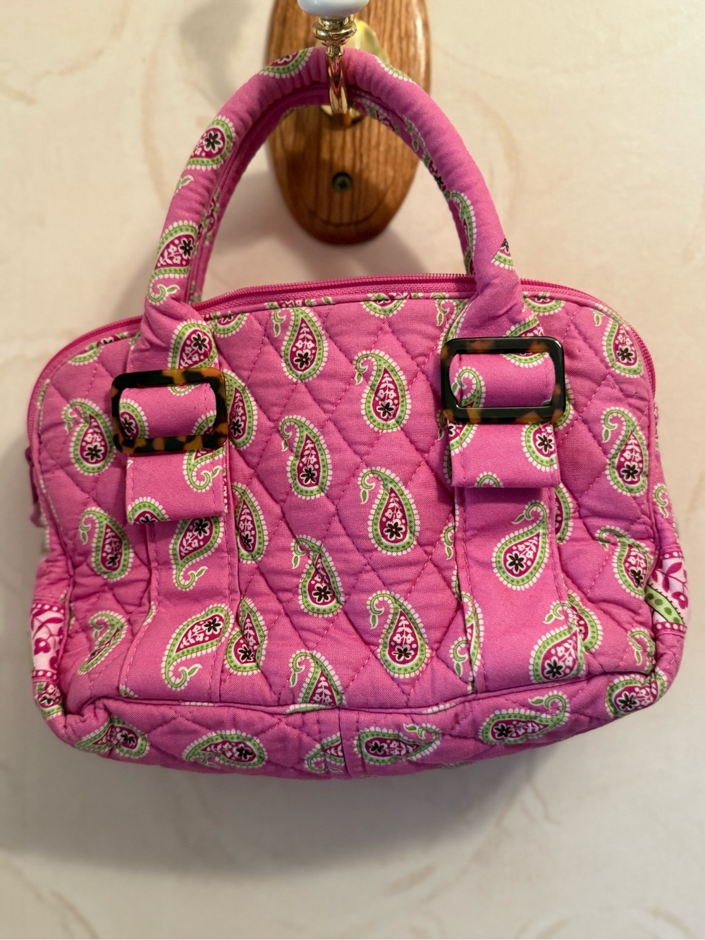 Vera Bradley Quilted Pink Paisley Handbag